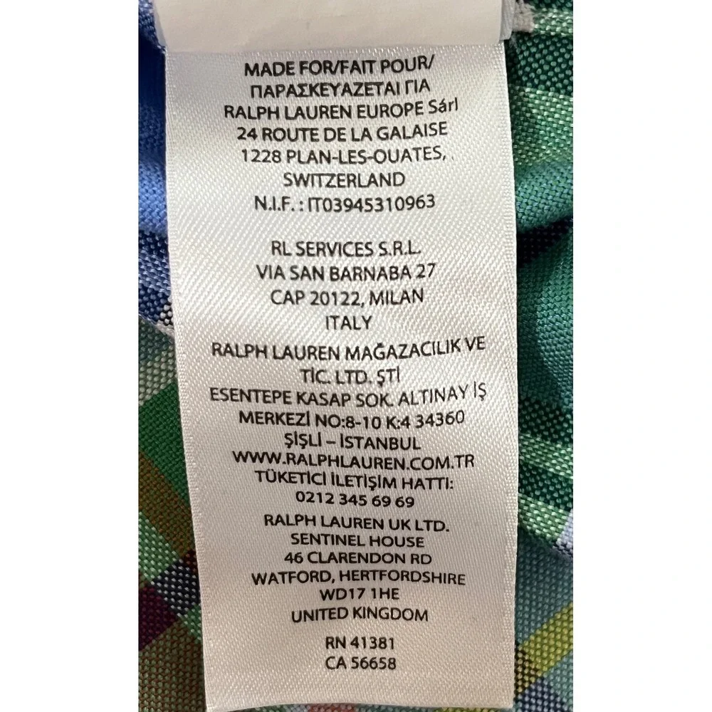Polo‎ Ralph Lauren shirt Men 3XLT Tall Long Sleeve Plaid Flesh Pony Long Sleeve